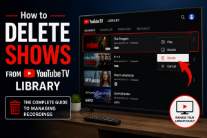 How to Delete Shows from YouTube TV Library.