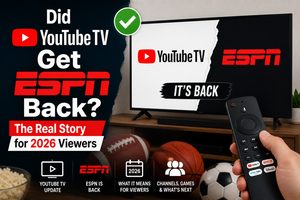 Did YouTube TV Get ESPN Back-The Real Story for 2026 Viewers