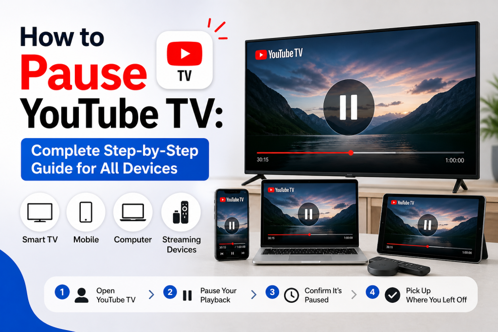 How to Pause YouTube TV-Complete Step-by-Step Guide for All Devices