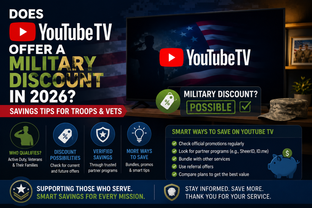 Does YouTube TV Offer a Military Discount in 2026