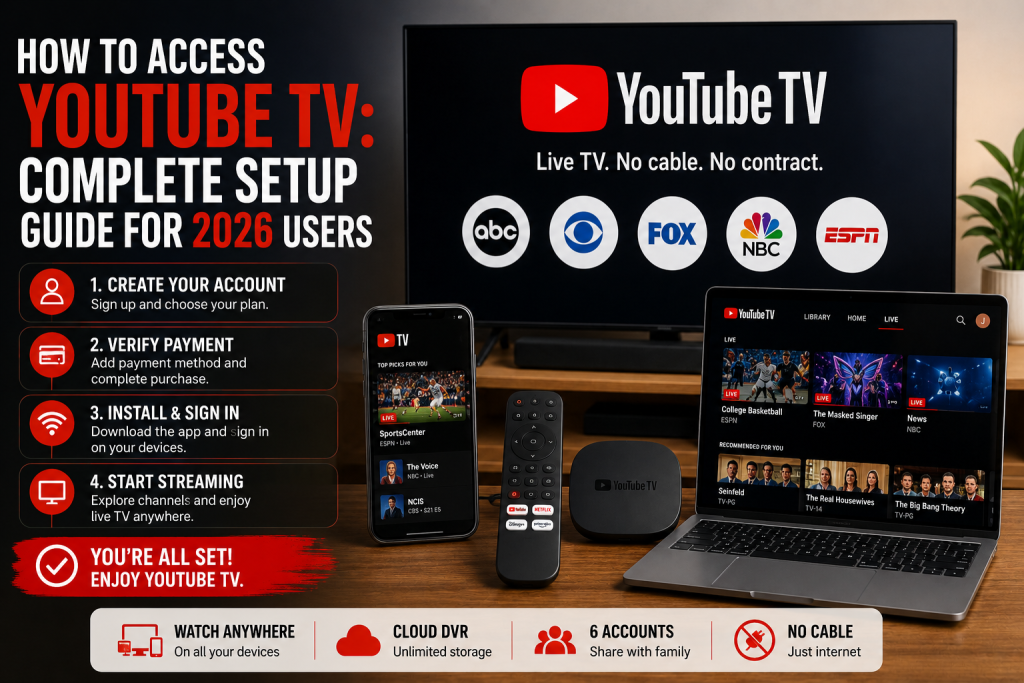 How to Access YouTube TV-Complete Setup Guide for 2026 Users