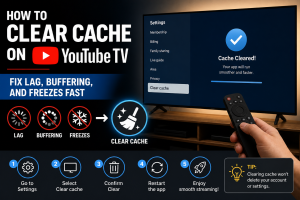 How to Clear Cache on YouTube TV-Fix Lag, Buffering, and Freezes Fast