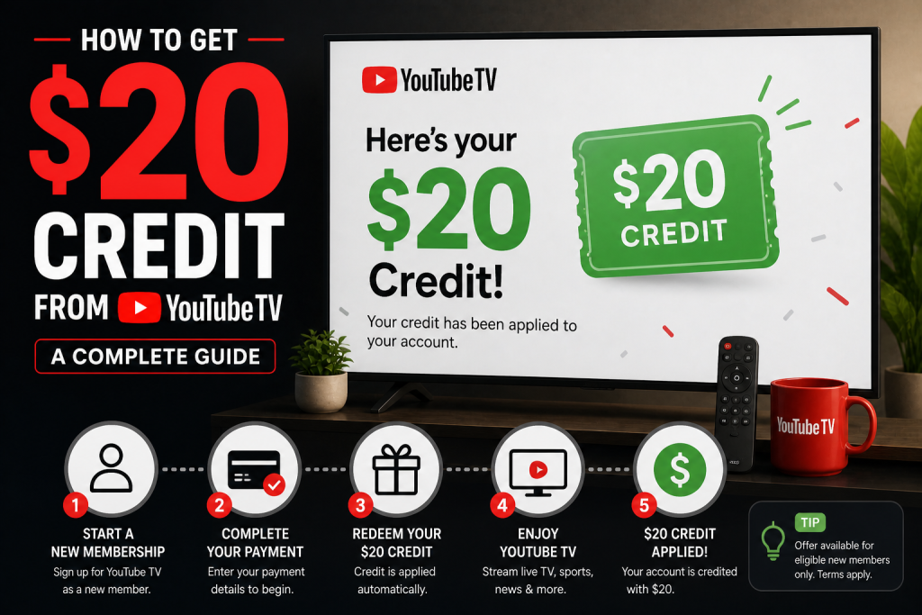 How to Get $20 Credit from YouTube TV