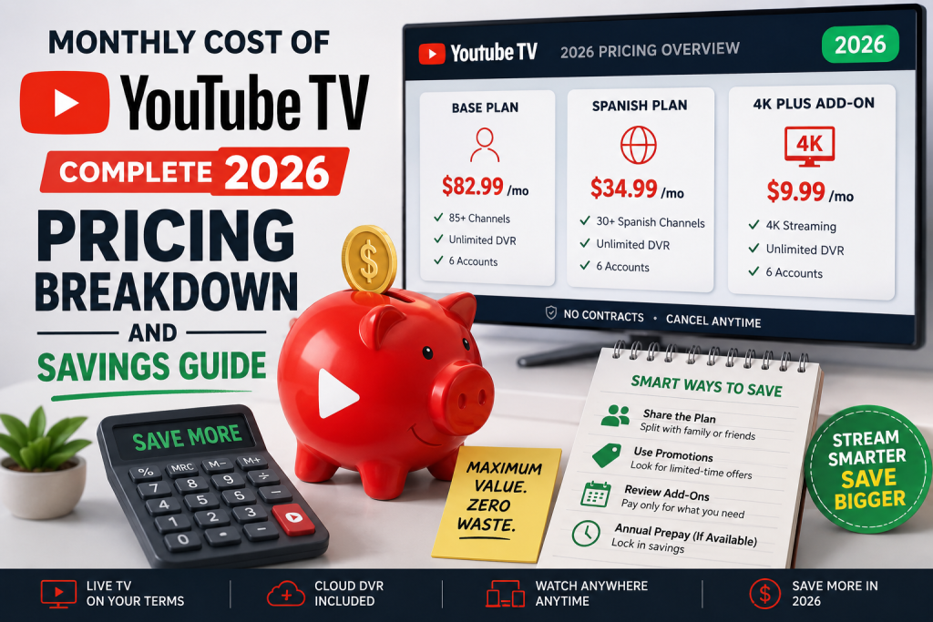 Monthly Cost of YouTube TV
