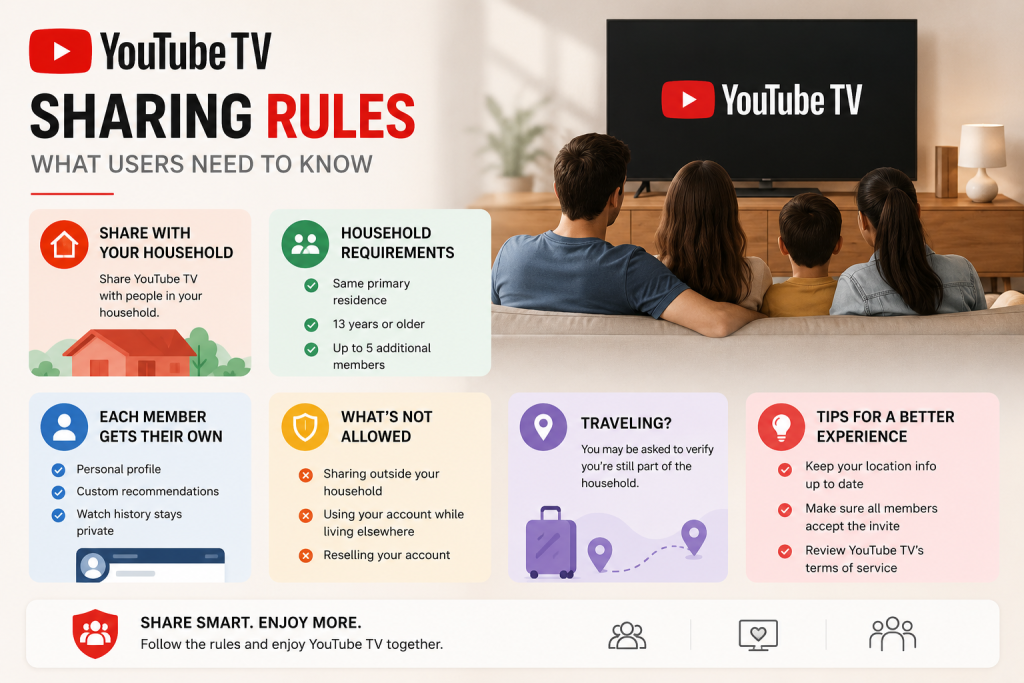Understanding YouTube TV Sharing Rules-What Users Need to Know
