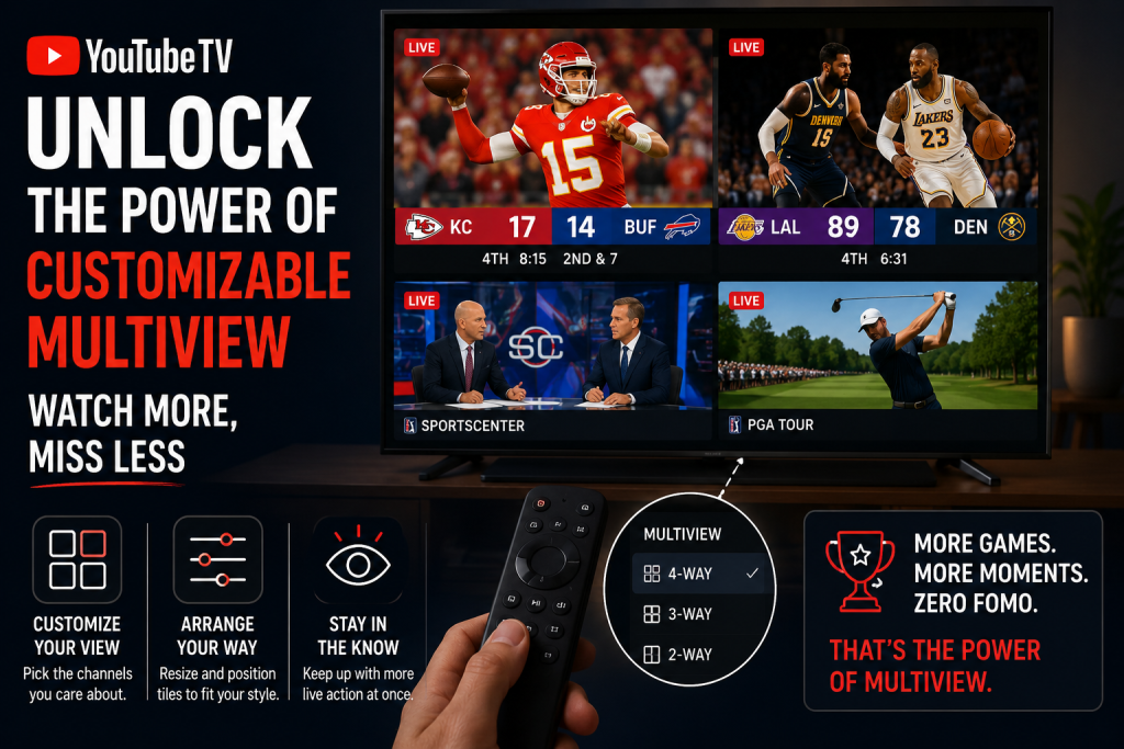 Unlock the Power of YouTube TV Customizable Multiview: Watch More, Miss Less