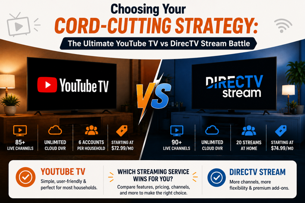 YouTube TV vs DirecTV Stream Battle
