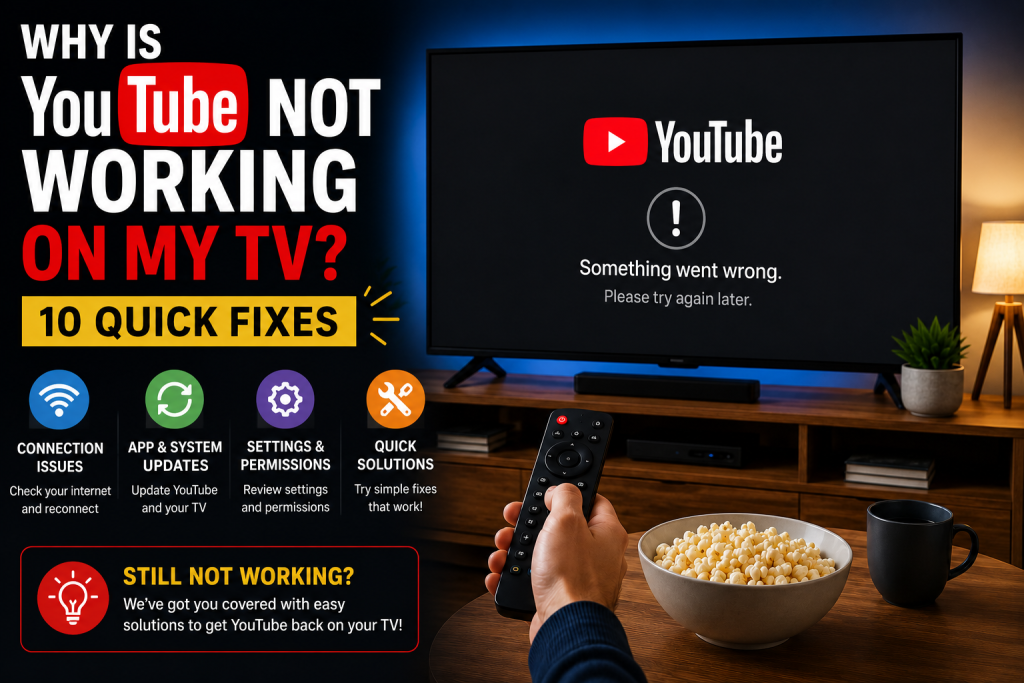 Why Is YouTube Not Working on My TV-10 Quick Fixes