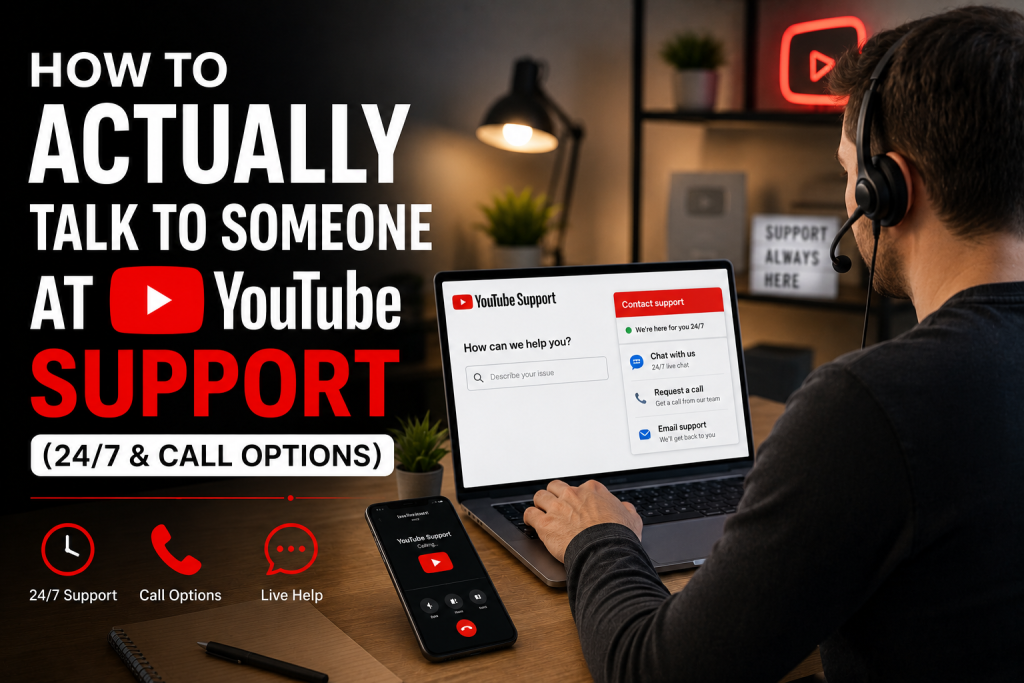How to Actually Talk to Someone at YouTube Support (24/7 & Call Options)